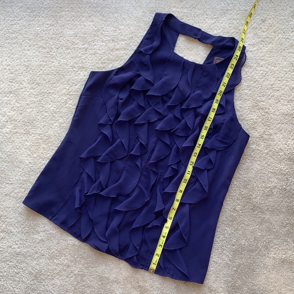 Trulli Ruffled Tank Keyhole Blouse - Picture 9 of 10